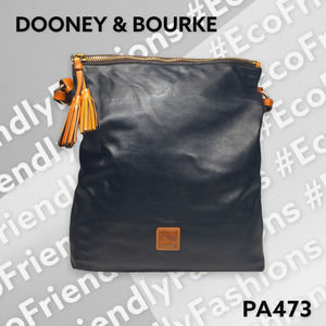 Dooney & Bourke Small Sloan Smooth Black Leather Hobo Bag